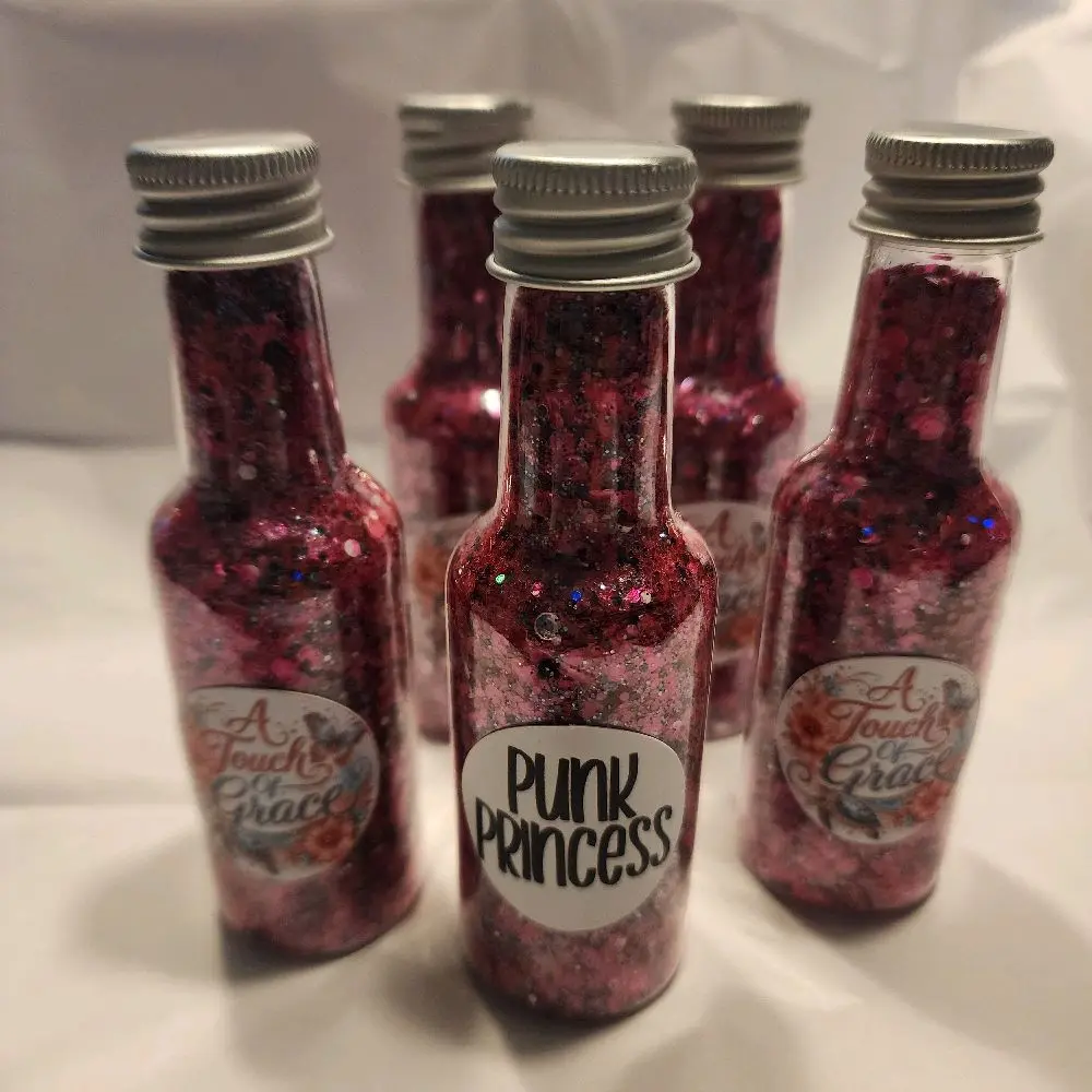 2oz Punk Princess Glitter Mix - Bold and Subtle Pink-Black-White Hues, Colorful Sparkles for DIY Crafts, Scrapbooking & Stamping (Toys & Hobbies Creative Supplies), Bold And Subtle Hues, Creative Craft