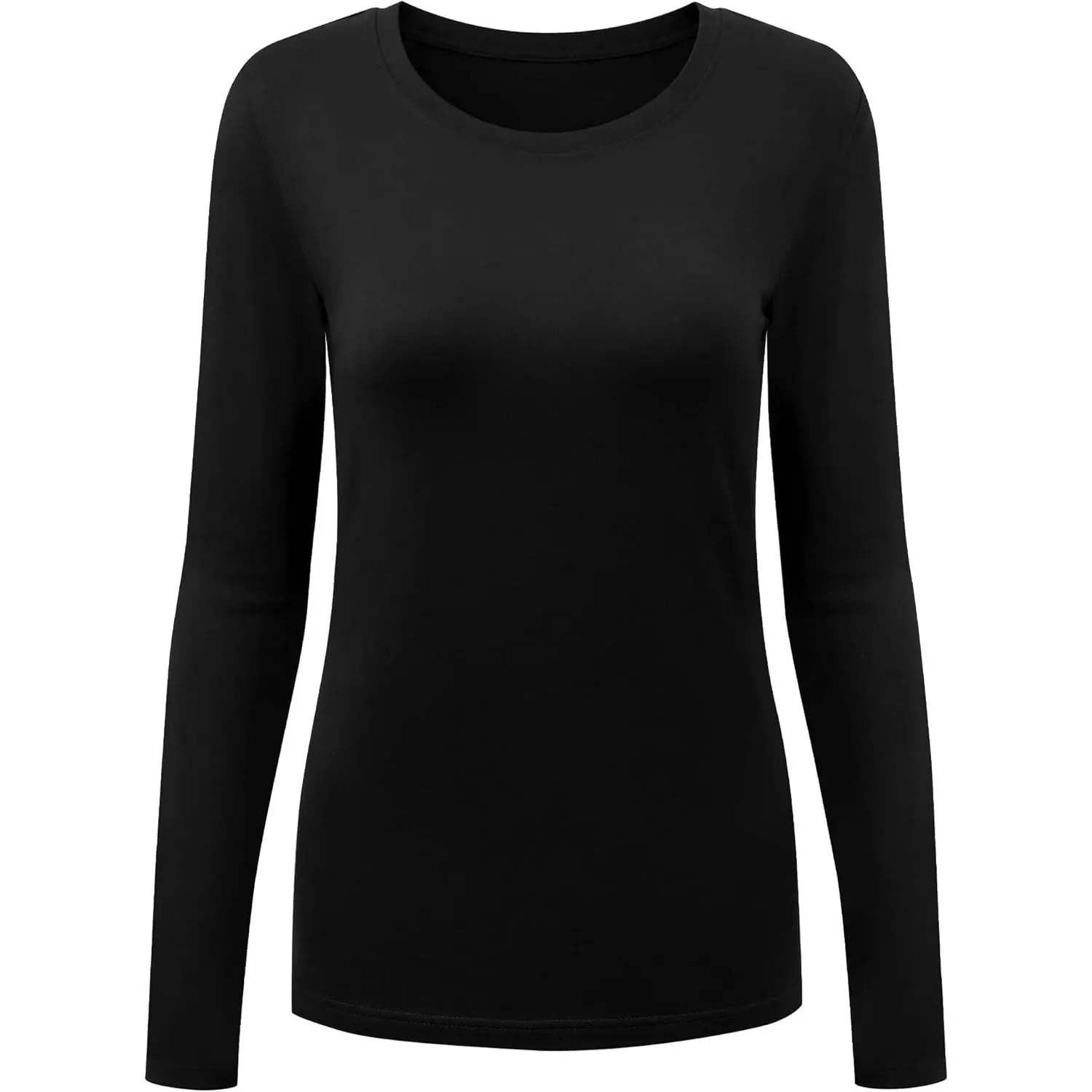Women's Basic Underscrub Tee, Comfortable Long Sleeve Crew Neck Top for Nurse, Soft Breathable Wrinkle-Resistant Fabric, Elastic, Casual, Polyester, Fit