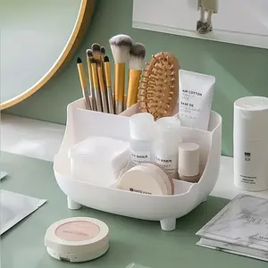 Cosmetic Organizer, Multi-functional Makeup Tool Storage Box, Makeup Brush Holder, Skincare Organizer, Home Organizer for Bathroom, Divided Compartments, Durable Lightweight Organizer, Durable Plastic Organizers