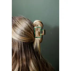 Fir + Gold Claw Clip