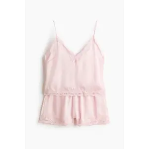 H&M Lace-trimmed satin pyjamas