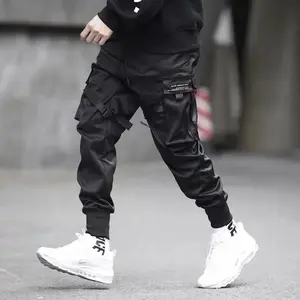 Kyn Apparel 2026 Men's Multi Pocket Bandage Tactical Technical Clothing Work Pants Men's Harajuku Punk Hip Hop Running Pants Casual Street