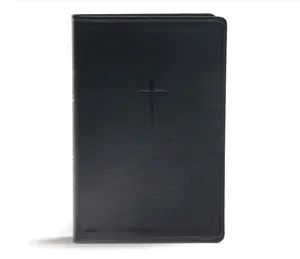 CSB Everyday Study Bible, Black LeatherTouch, Black Letter, Study Notes, Illustrations, Aricles, Easy-to-Carry, Easy-to-Read Bible Serif Type Imitation Leather – September 1, 2018