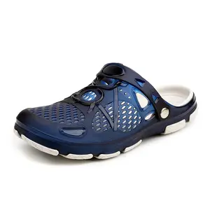 Men's Slide Pedal Slipper Clogs - Summer Breathable Slip-on Beach Shoes with Heel Strap, Lightweight Outdoor & Driving Footwear, Sizes 38-45