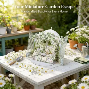 1-pack，New 3D pop-up daisy greeting cards, handmade mini garden cards, come with an envelope, perfect for mom, grandma, and wife, birthdays, anniversaries, Mother's Day, Valentine's Day.