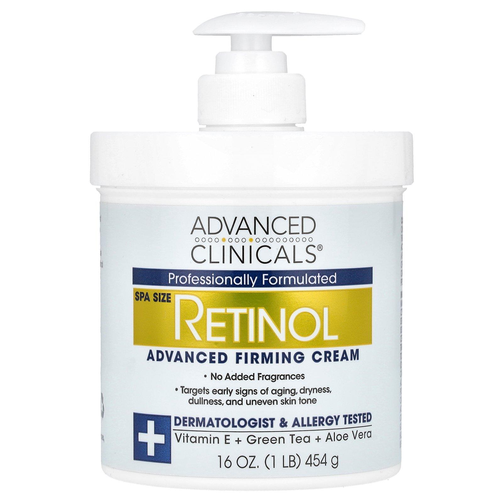Advanced Clinicals Retinol, Advanced Firming Cream, Fragrance Free, 16 oz (454 g)