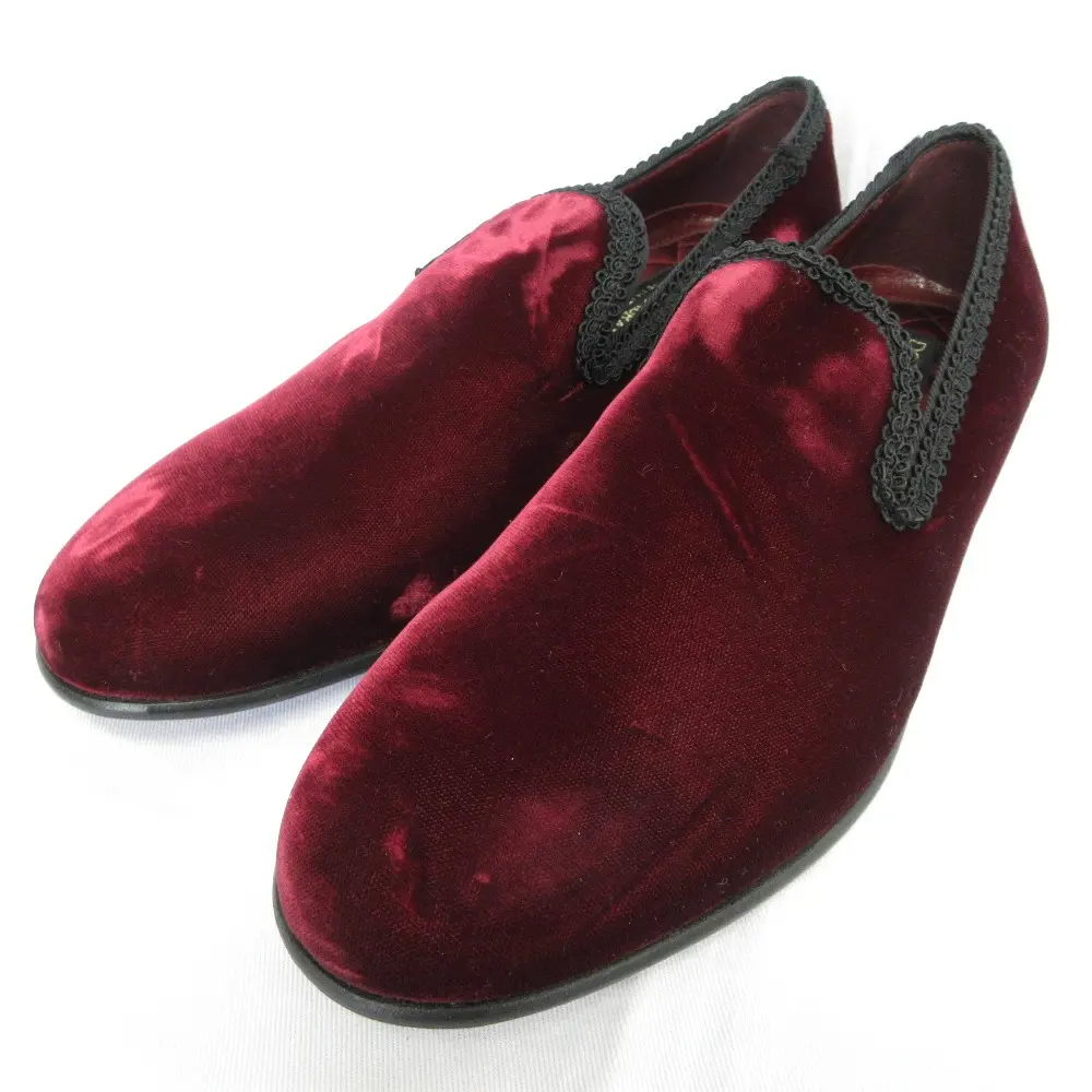 Pre-owned DOLCE & GABBANA Velvet Small Leather Goods Dolce&Gabbana Velour Loafers
