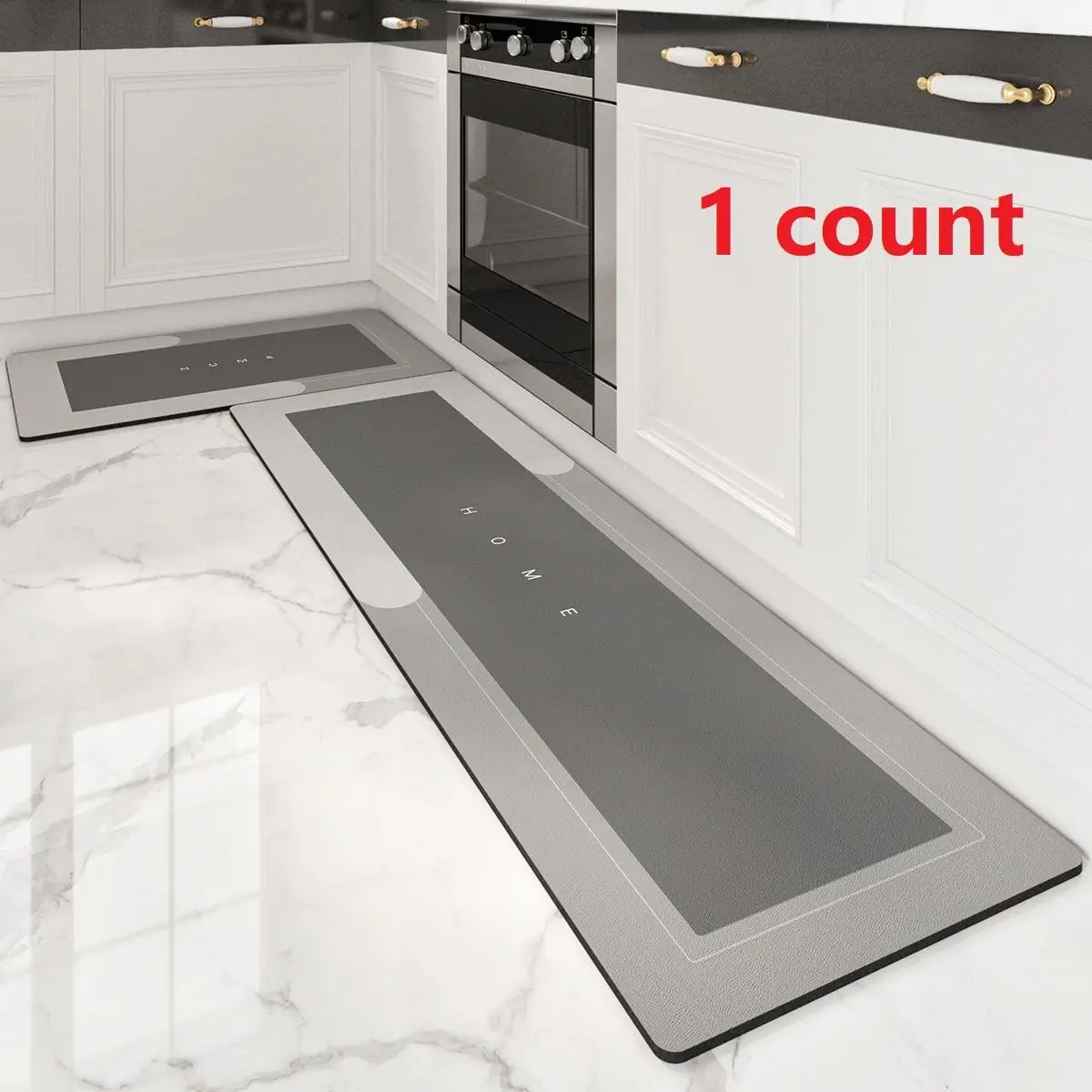 Colorblock Kitchen Mat, 1 Count Non Slip Kitchen Rug, Water Absorbent Kitchen Floor Mat, Home Decor Comfort Runner Rug