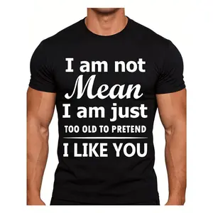Men’s Letter Print T-Shirt, Short Sleeve Crew Neck Graphic Tee, Retro Typography Casual Top for Daily Wear, Street Fashion Style Shirt for Travel, Outdoor, Weekend and Everyday Use