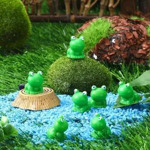 Tiny Resin Frogs For Decor Mini Frog Green Multi Color Glitter and Luminous Options