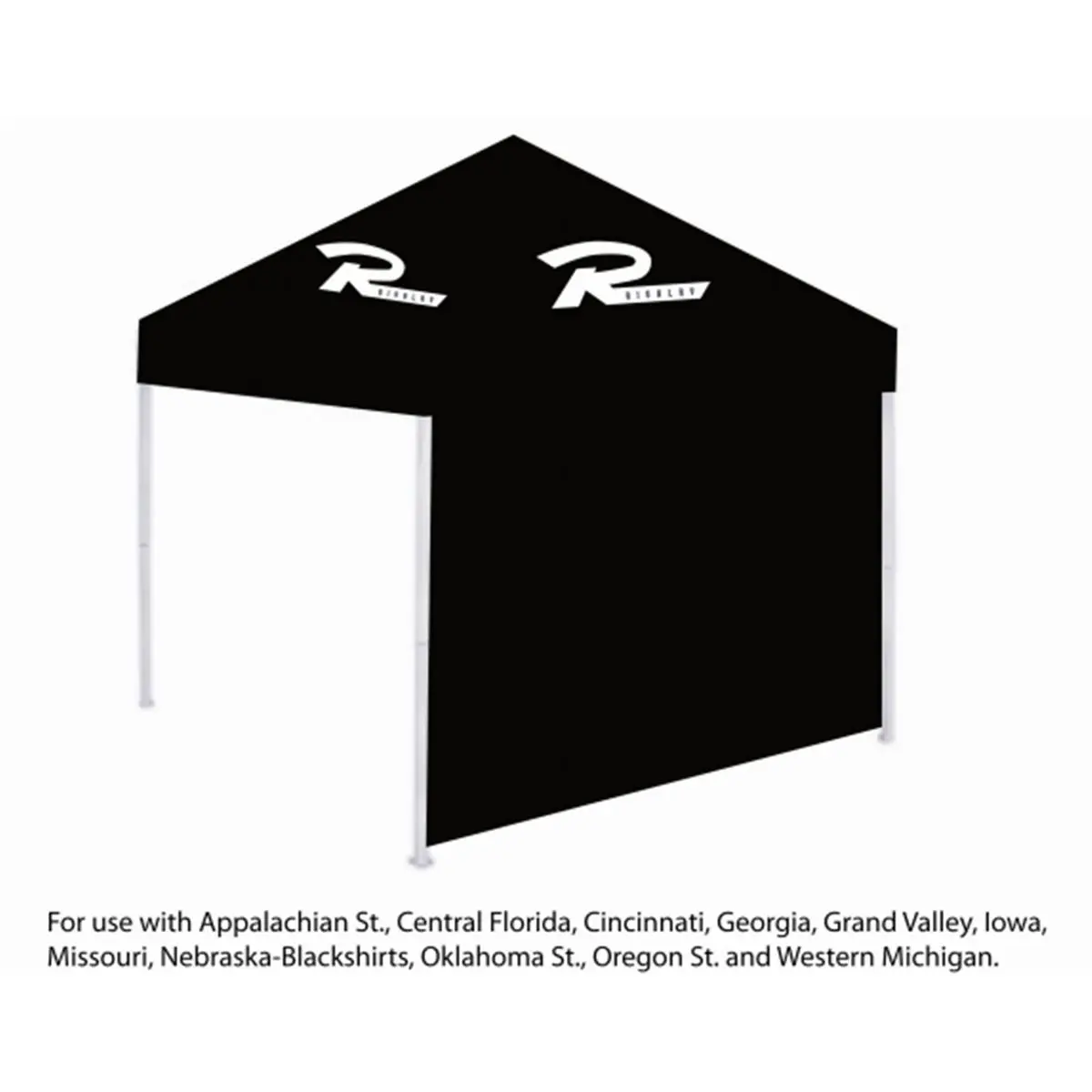 Rivalry  Canopy Sidewall - Black, 9X9 Feet, Oxford Fabric, Zipper Closure