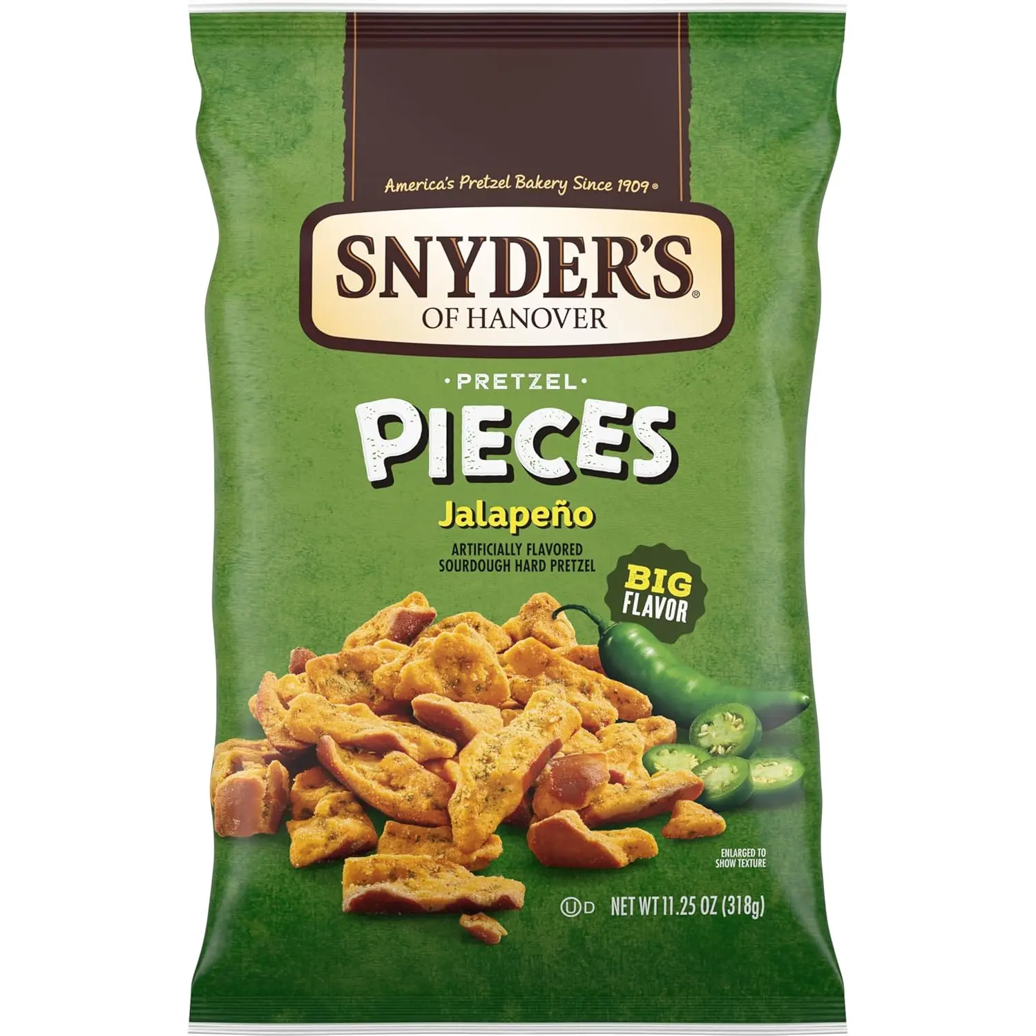 Snyder's Hanover Jalapeño Flavored Pretzel Pieces, 11.25 Oz