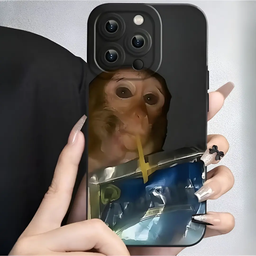 Iphone 11 Fun Phone Cases Monkey Sipping Capri Sun Phone Case Funny Meme Cover For IPhone Iphone 11 Fun Phone Cases Monkey Sipping Capri Sun Phone Case Funny Meme Cover For IPhone