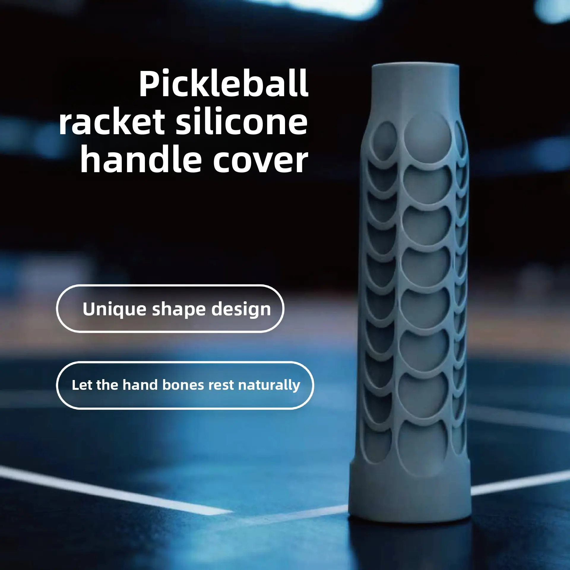 Universal Honey Comb Silicone Grip Sleeve, Octagonal Breathable & Non-Slip Paddle Grips, Reusable and Shock-Absorbing, Honeycomb, Washable, Octagon Shape, Pickleball, Cushioned, Pink, Pickleball Paddle, Unisex