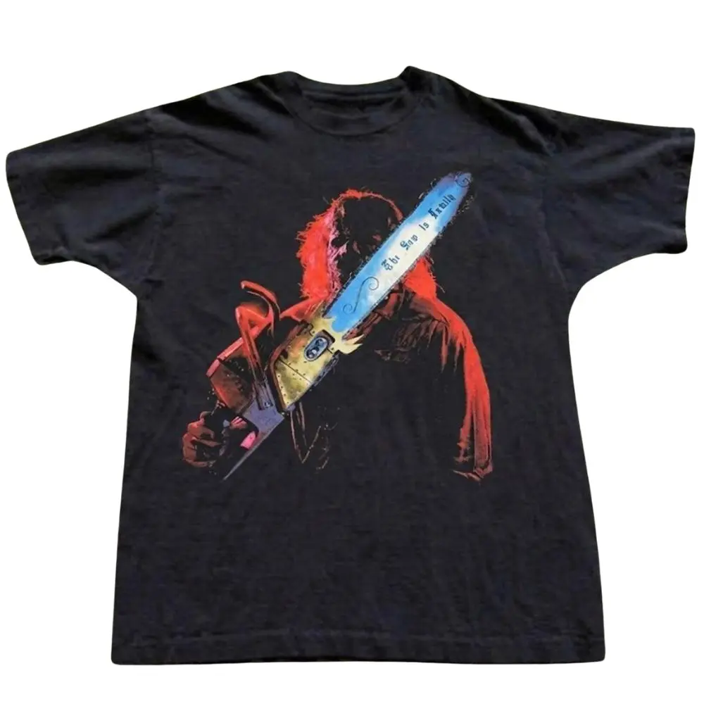The Texas Chainsaw Massacre Shirt, Leatherface Chainsaw Graphic Tee, Vintage Slasher Horror Movie T-Shirt, Unisex Black Tee