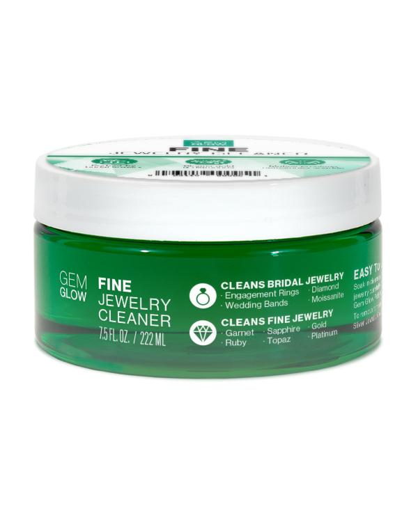 GEM GLOW Fine Jewelry Cleaning Kit with Liquid Cleaner, Polishing Cloth, and Touch-up Brush for Diamond, Sapphire, Gold, and Platinum Jewelry