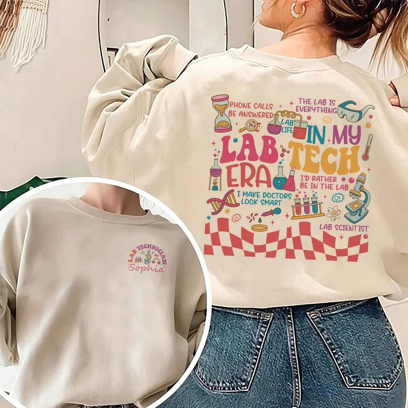 Personalized In My Lab Tech Era Sweatshirt, Lab Week 2024, Medical Lab Science, Laboratory Gifts, Lab Tech Team, Lab Scientist Shirt, Med Tech Shirt