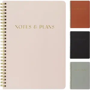 Beautiful Daily Planner And Notebook With Hourly Schedule - Aesthetic Spiral To do List Notepad to Easily Organize Your Tasks And Appointments - Stylish Book And School Or Office Supplies For Women