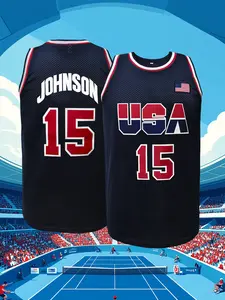 Vintage USA #9 Stitched Basketball Jersey, Breathable Mesh Sleeveless Shirt for Men Women, Premium Embroidered Detail for Basketball, Sport, Training & Casual Wear