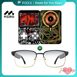 [Bundle & Save] MIRO W5 Smart Audio Glasses – 10-Hour Battery, Blue Light Filter, Stereo Audio – Wireless Wearable Headphones for Meetings, Work, Travel & Daily Entertainment, Ideal Gift for Professionals & Tech Lovers