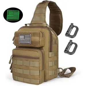 EDC Crossbody Chest Bag Tactical Sling Backpack for Men Waterproof Outdoor Rover Shoulder Pack Compact Lightweight Travel Essential