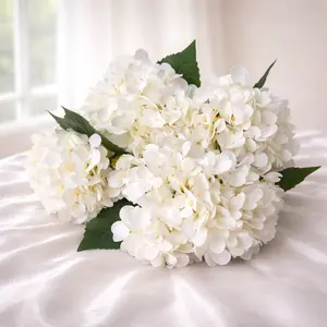 13.8″ Long Artificial Hydrangea Flowers Decor Decorative Plants Silk Fruit Vase Ornaments peonies  bouquet