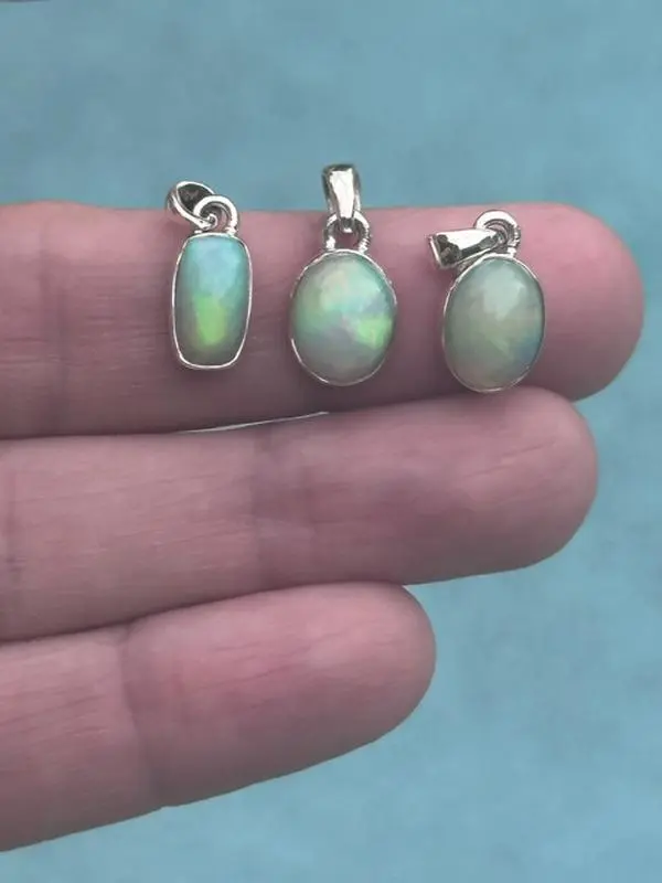 Sterling Silver Ethiopian Opal Pendant
