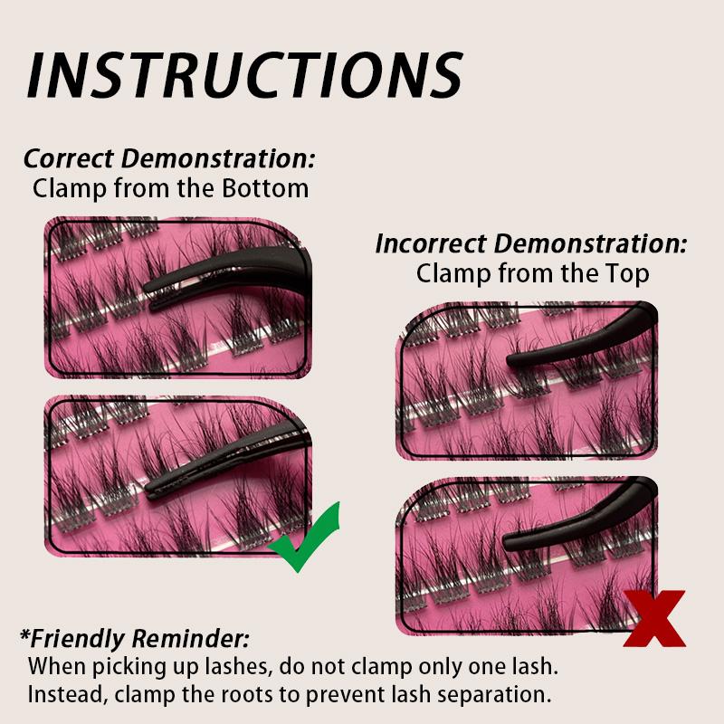 JVLBEAUTY Segment-Style Euro-American False Eyelashes, Beginner-Friendly, Must-Have for Lash Artists & Newbies, Self-Grafting, No Sharp Tweezers Needed