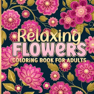 Flowers Coloring Book for Adults: Bold and Easy Floral Designs for Relaxation Paperback