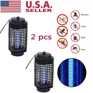 Stop Mosquitoes Naturally – No UV Radiation Harm | 1000V Grid Zaps Instantly | Hidden Tray Collects Dead Bugs | Easy Brush Cleaning | 2/4PCS Value Set