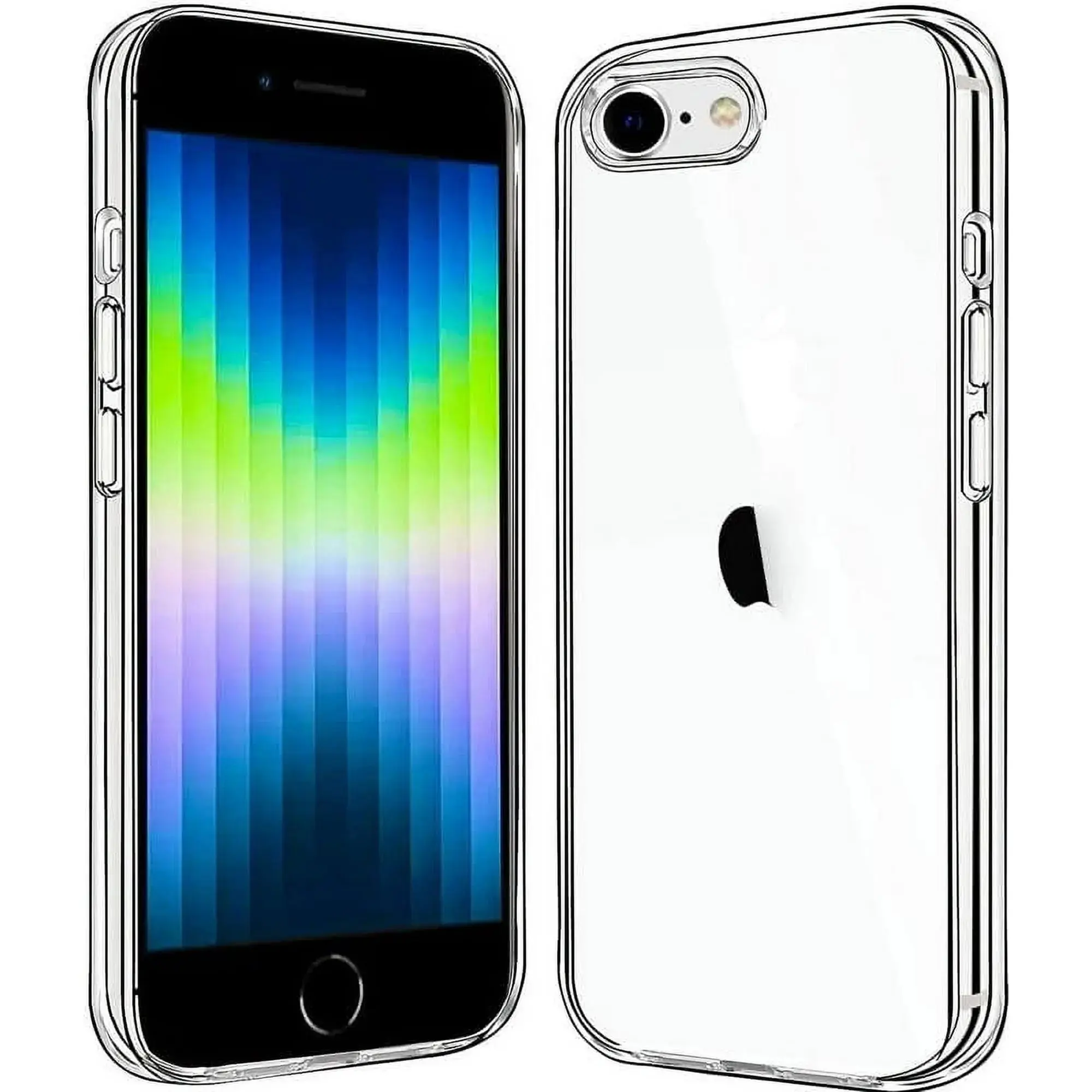 Entronix iPhone 8/7/SE Crystal Clear Case - TPU Cover Transparent Wireless Dustproof