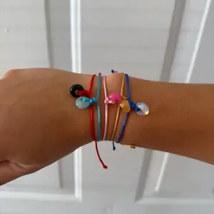 Mini donuts quartz for good luck, adjustable bracelets