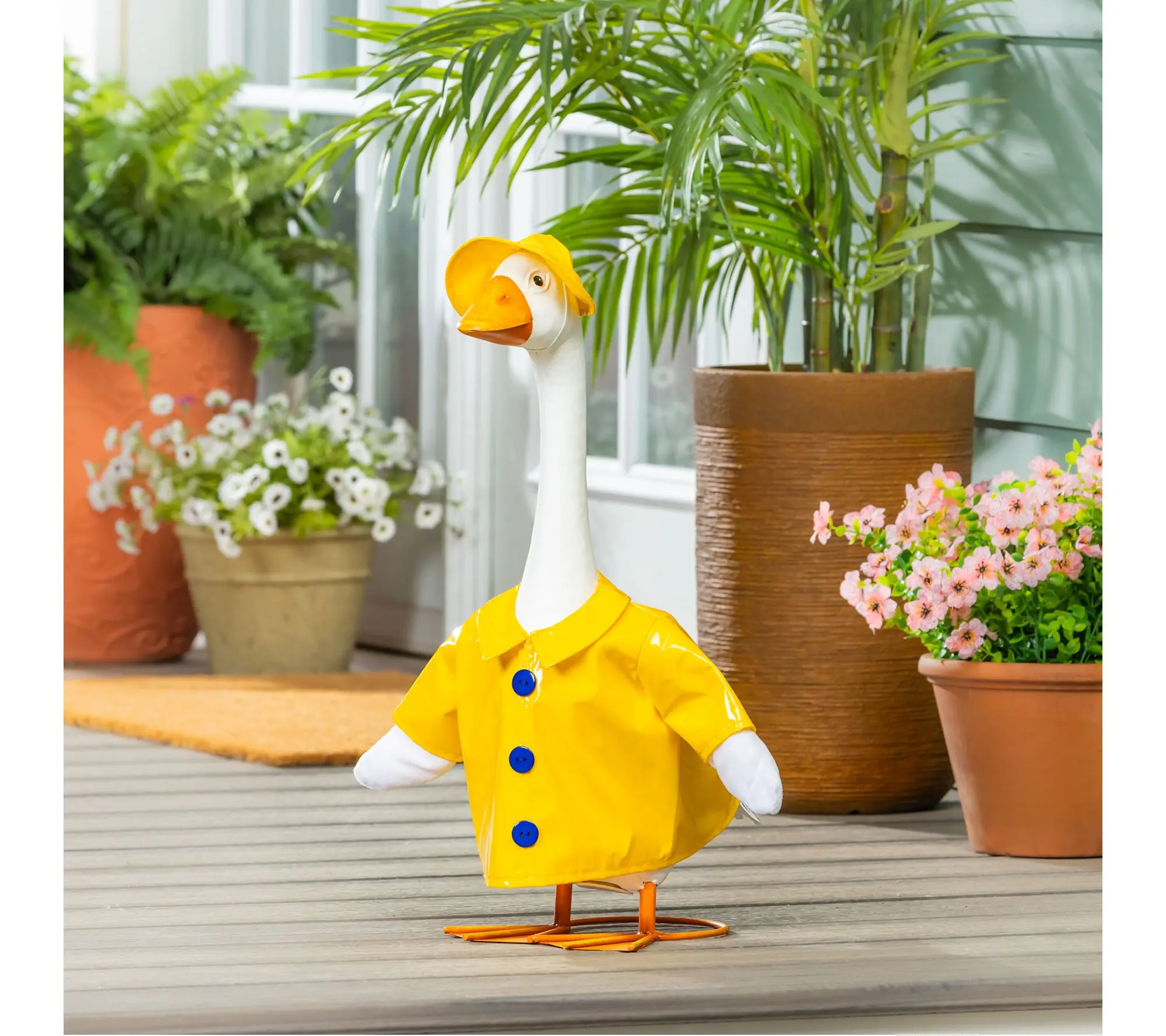 Evergreen Giddy the Porch Goose Statue & OutfitSet