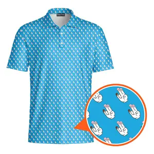 Golfers' Paradise The Shocker Two In The Pink One In The Stink Funny Shocker Print Polo Bold Blue Shirt for Bold Personalities Moisture-Wicking Stretchy Fabric Classic Polo