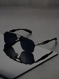 Frameless Sunglasses for Men & Women, Stylish Design Ideal for Party Wear, Versatile Eyewear Accessory for Daily Use, Tinted Lens Sunglasses