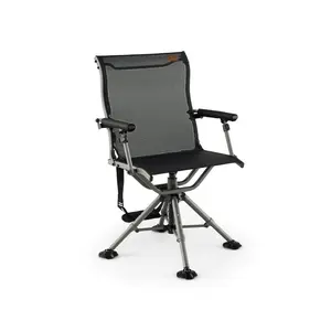 360 Degree Silent Swivel Hunting Chair with Adjustable Aluminum Legs