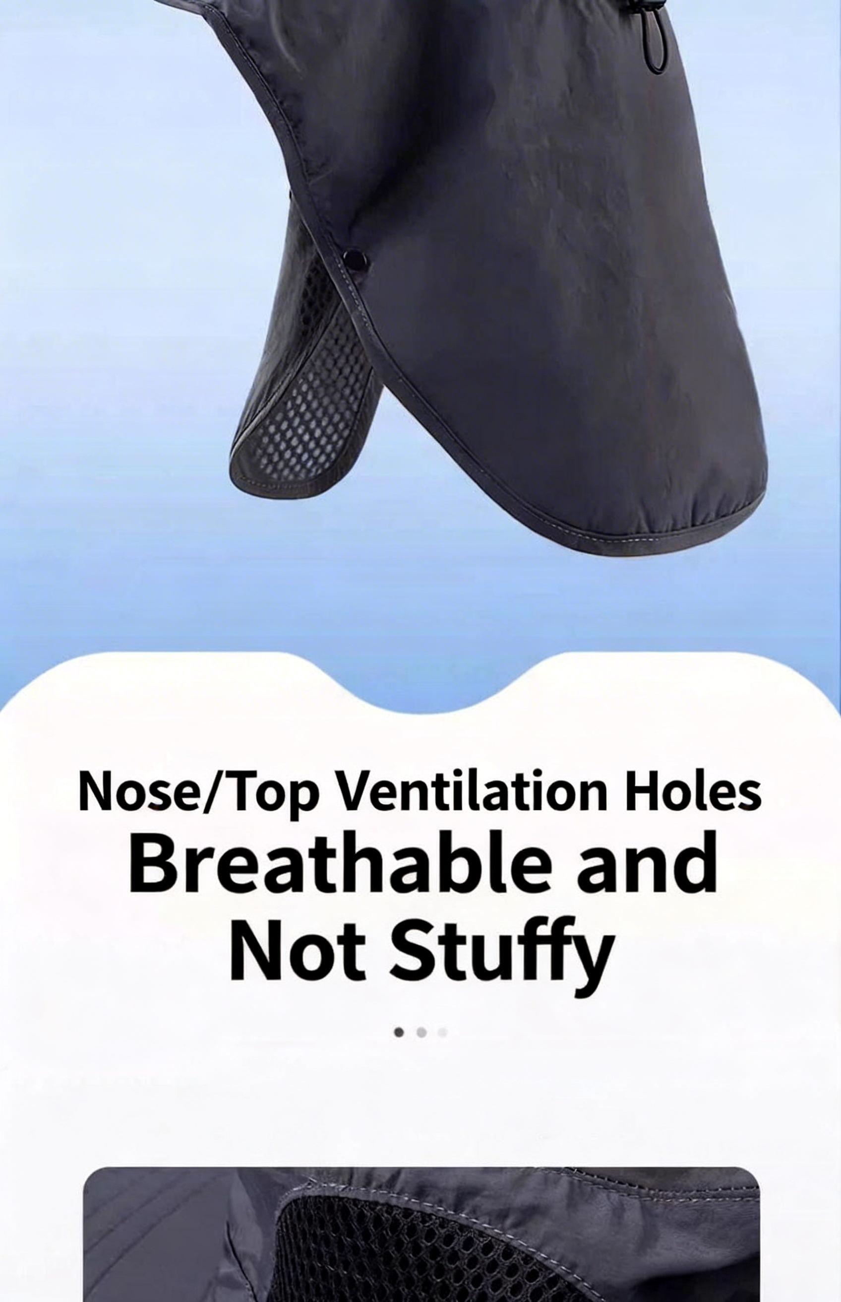 Men’s Waterproof Fishing Hat with Quick-Dry Technology – UV Protection, Wide Brim, and Detachable Face and Neck Protection for All Your Outdoor Adventures this Summer!