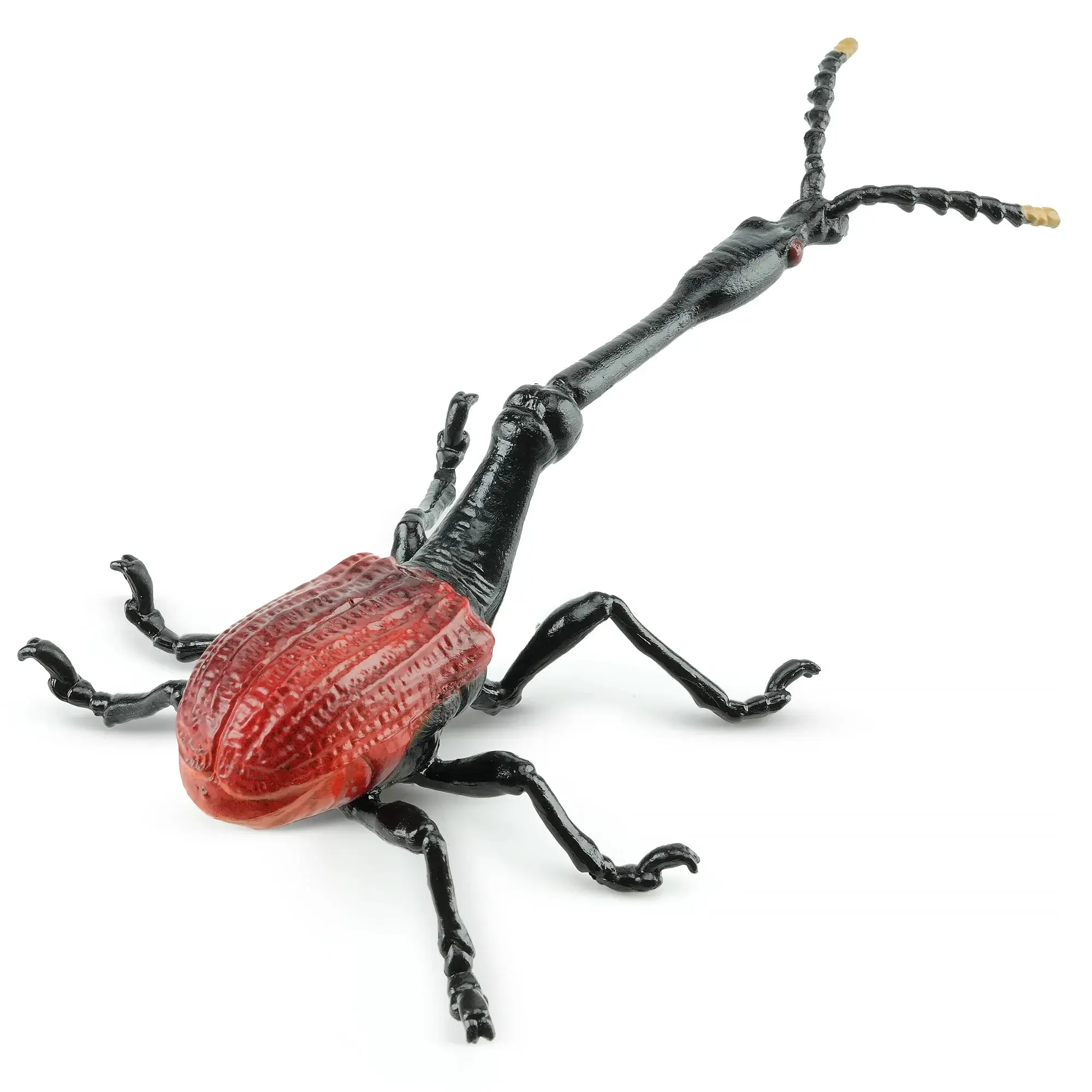 Toymany Hand-Painted Plastic Giraffe Weevil Figurine - Realistic Insect Model, Ideal for Early Education, Montessori Sensory Play, Collectible for Enthusiasts & Thoughtful Gift