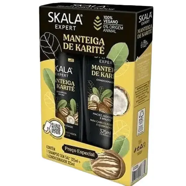 Skala Shea Butter Shampoo & Conditioner Set - 325ml Each, Hydrating Moisturizer for Dry Hair, Repair & Restore Haircare Multi-Pack