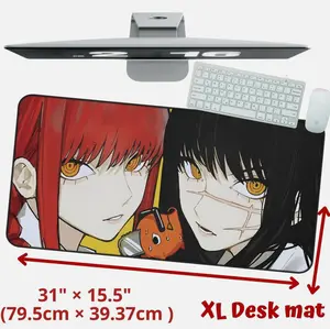 Anime Waifu Makima / Mitaka Large Keyboard Desk Mat Chainsaw Man Manga Mouse Pad