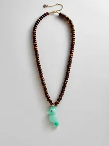 Sun Drift Semi-Precious Pendant Necklace - Seahorse