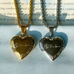 All the Love Heart Locket Necklace girlfriend gift