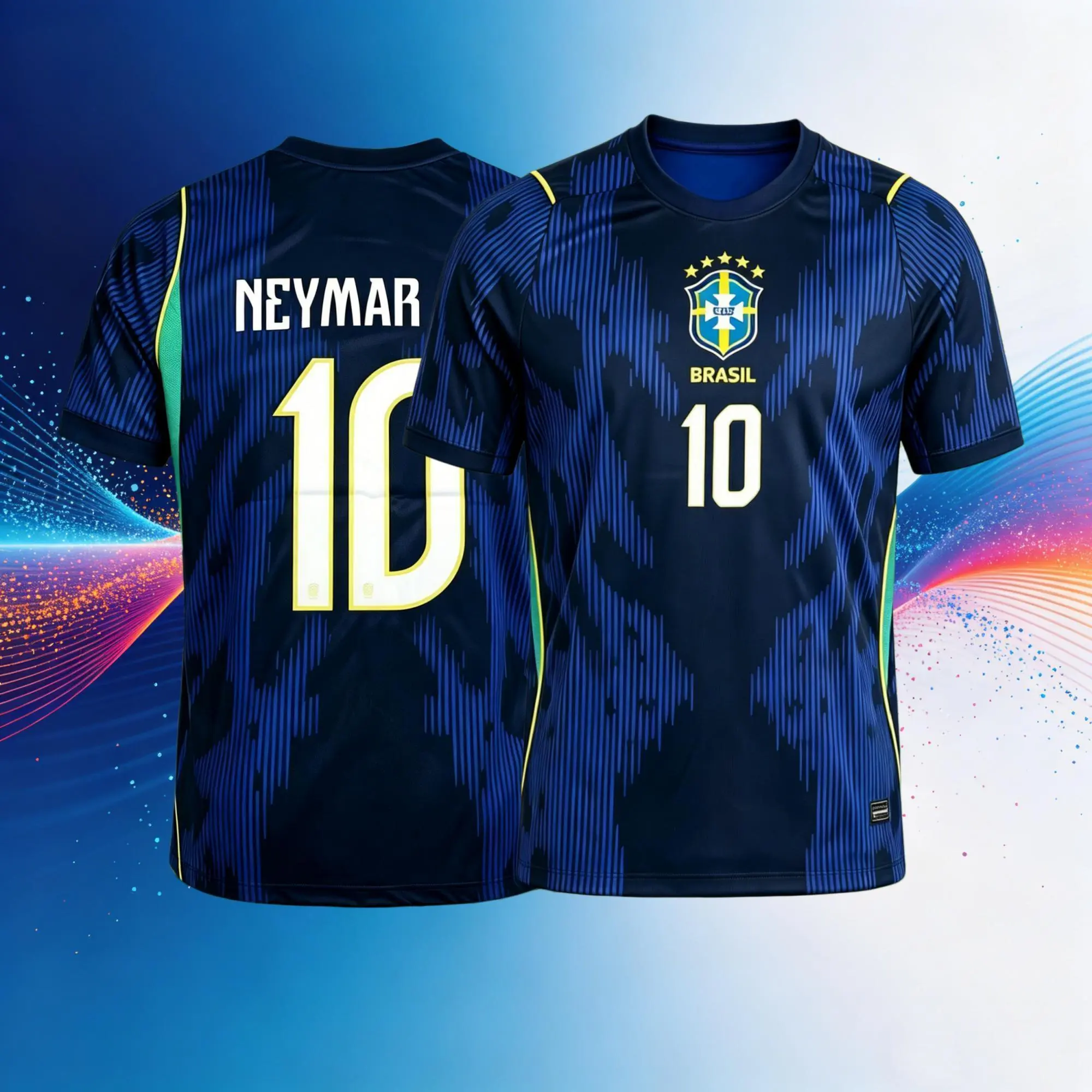 2026 Brazil National Team Away Short Sleeve Soccer Jersey Quick-Dry