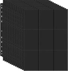 Pocket Page Protector 25 Pack 9 Trading Card Sleeves Pages Baseball 3 Ring Binder