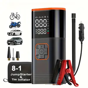 Car Emergency Starting and Inflation All-in-One Device, Car Jump Starter, Tire Inflator, Multifunctional Car Emergency Power Supply, Outdoor Emergency Kit