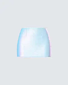 Courtney Blue Sequin Mini Skirt