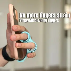 2-In-1 Phone Grip & Fidget Spinner, Ergonomic Holder for One-Handed Scrolling, Stress Relief, Anti-Drop Stand for All Phones