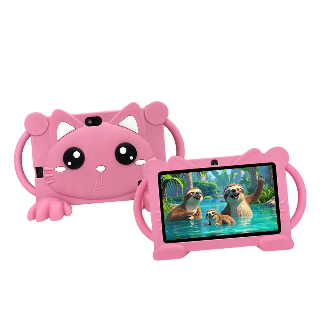 7 Inch Android Tablet, Cute Cartoon Toddler Tablet with Parental Control Function, Educational Entertainment Learning Tablet for Boys & Girls, Learning Tool