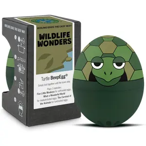 Turtle BeepEgg - Egg Timer for Boiling Eggs - Musical Egg Cooker for Soft, Medium, Hard Boiled Eggs -  Safe - Singing Floating Egg Timer - Egg Cooker for 3 Levels of Doneness -