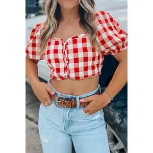 Red Gingham Top